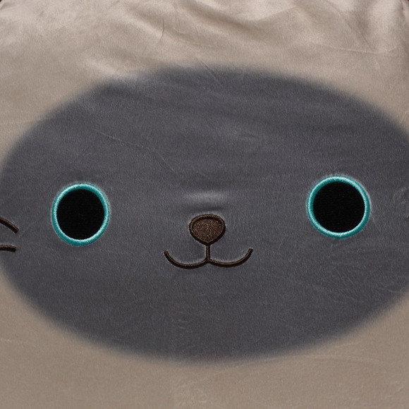NWT Squishmallow Soft Cuddly Felton Cat Kitten Blue Eye Grey Jumbo Size 20 Inch - Picture 5 of 11